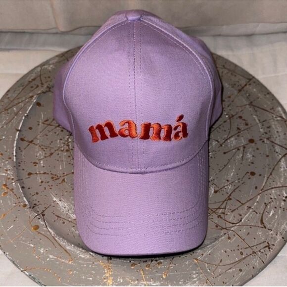 Sonoma Cotton Lavender Orange mamá Embroidered Cap - Picture 1 of 8
